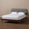 Baxton Studio Penelope Solid Walnut Wood Grey Upholstered King Size Platform Bed 131-7111 - alternate 6